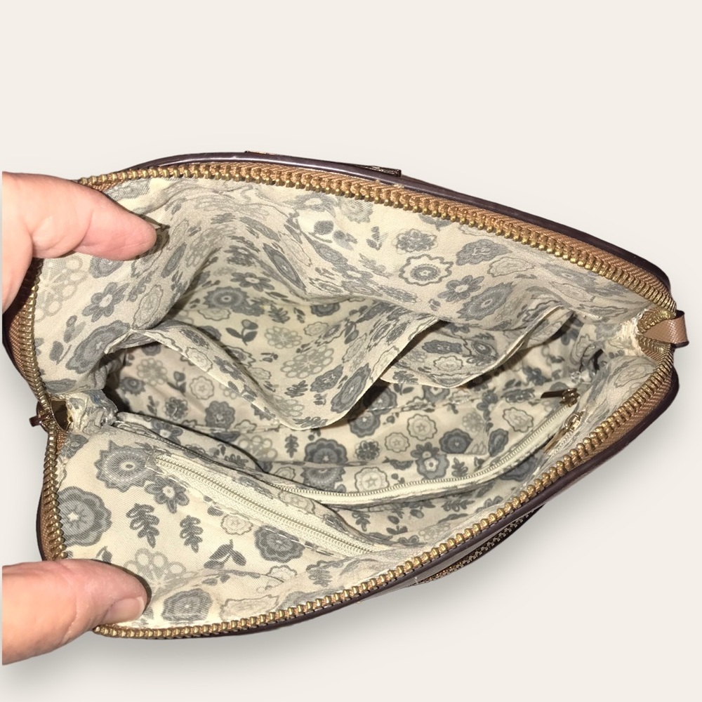 kate spade ♠️ Tan Coated Canvas Oversized Clutch / Wristlet (read description) - Picture 8 of 8